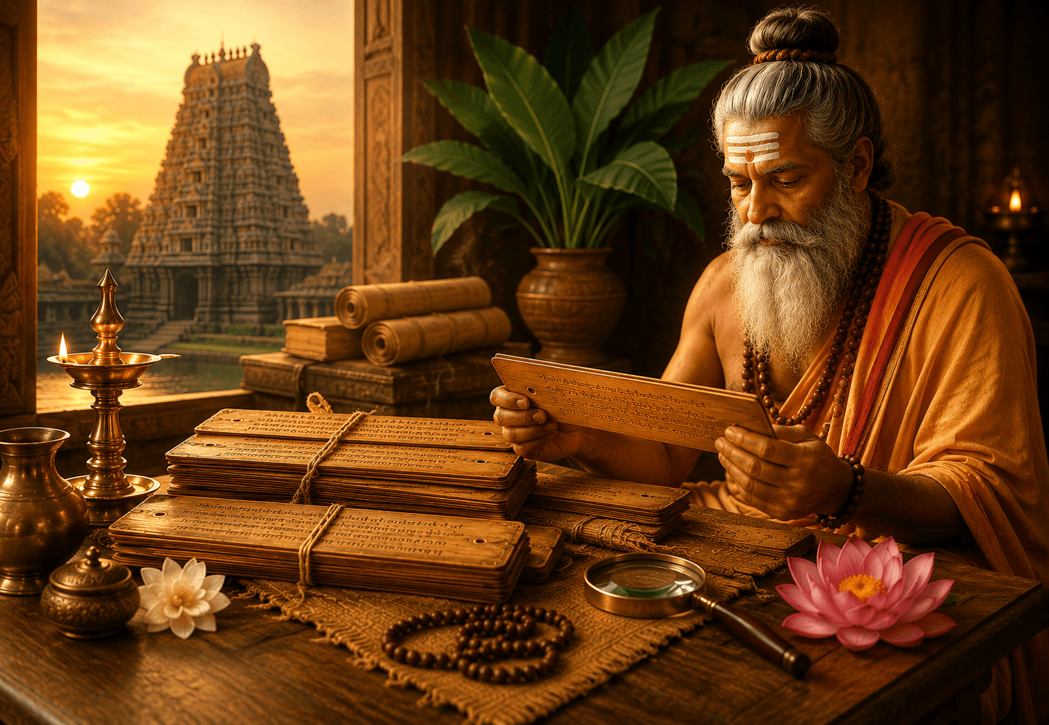 Palm Leaf Reading in Chandrapur, Maharashtra Palm Leaf Reading in Chandrapur, Maharashtra